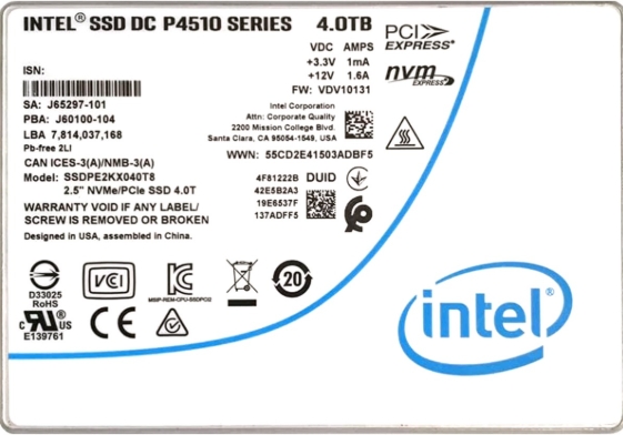 Intel SSD DC P4510 4TB